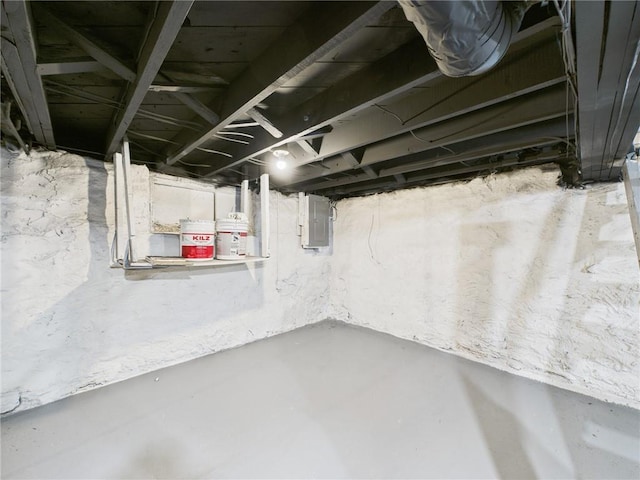 3904 Bales Ave, Kansas City, MO 64130 - unfinished basement with electric panel