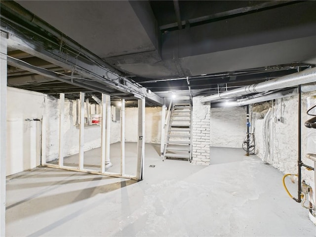 3904 Bales Ave, Kansas City, MO 64130 - unfinished basement with stairs