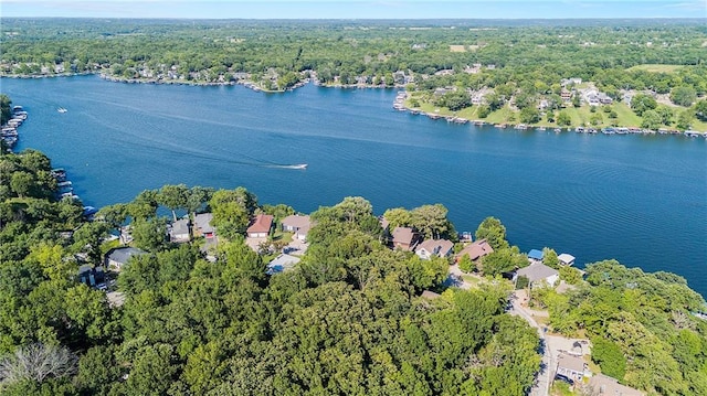 48 M St, Lake Lotawana, MO 64086 - aerial overview of property's location featuring a nearby body of water and nearby suburban area