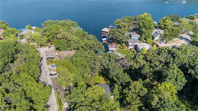 48 M St, Lake Lotawana, MO 64086 - aerial view of property and surrounding area with a nearby body of water and nearby suburban area
