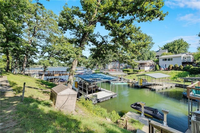 48 M St, Lake Lotawana, MO 64086 - dock featuring a water view
