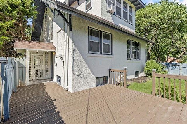 309 E Miami St, Paola, KS 66071 - wooden deck featuring cooling unit