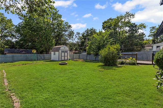 309 E Miami St, Paola, KS 66071 - fenced backyard with a shed