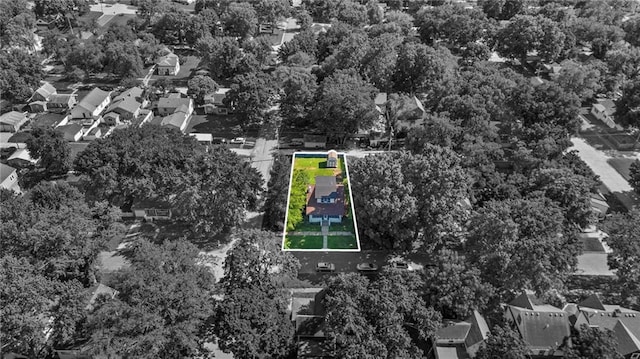 309 E Miami St, Paola, KS 66071 - aerial perspective of suburban area featuring property parcel outlined