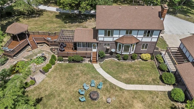 1124 S Locust St, Ottawa, KS 66067 - view from above of property