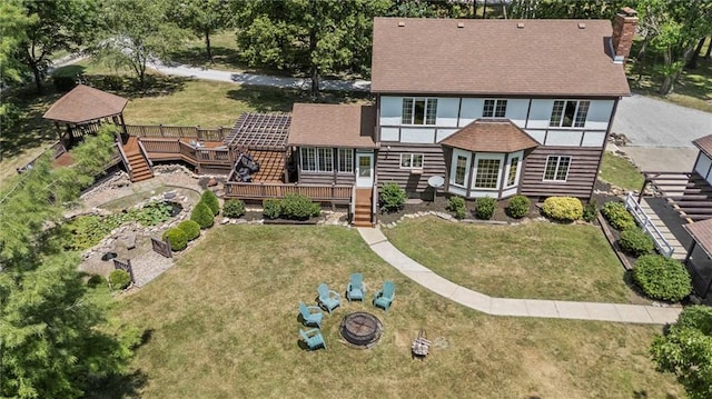 1124 S Locust St, Ottawa, KS 66067 - view from above of property