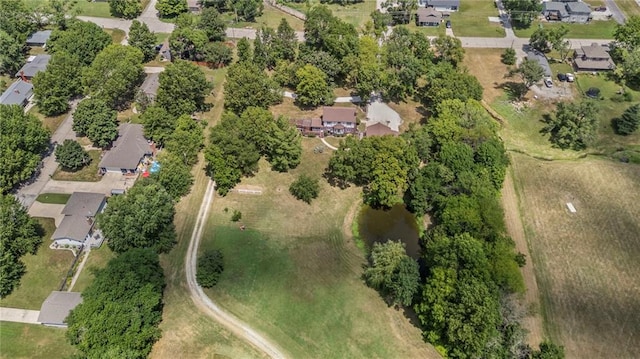 1124 S Locust St, Ottawa, KS 66067 - aerial view of property's location with nearby suburban area