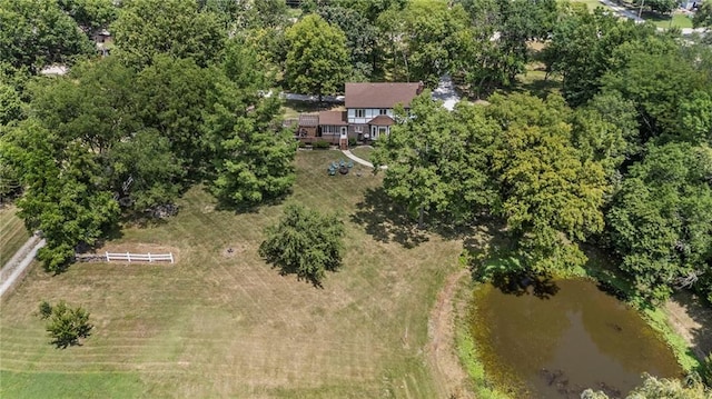 1124 S Locust St, Ottawa, KS 66067 - view from above of property featuring a large body of water