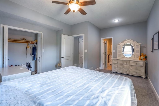 3945 N 123rd Ter, Kansas City, KS 66109 - carpeted bedroom featuring a ceiling fan and a closet
