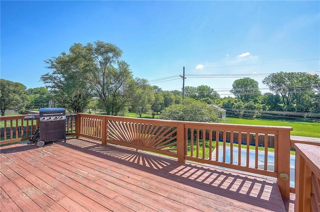 3945 N 123rd Ter, Kansas City, KS 66109 - deck with area for grilling and view of wooded area