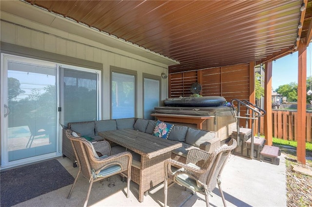 3945 N 123rd Ter, Kansas City, KS 66109 - view of patio with an outdoor living space
