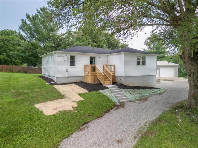 2832 Rushmore Ln, Saint Joseph, MO 64505 - view of front of house featuring an outdoor structure and a detached garage