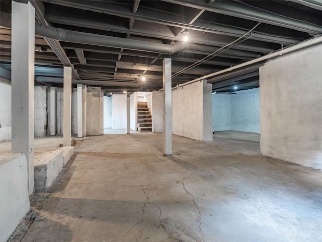 2832 Rushmore Ln, Saint Joseph, MO 64505 - unfinished below grade area featuring stairway