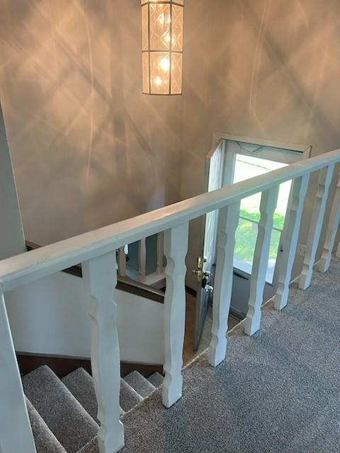 10195 Haskins St, Lenexa, KS 66217 - stairs with carpet flooring