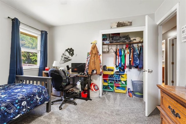800 S Park Ave, Oak Grove, MO 64075 - carpeted bedroom with a closet