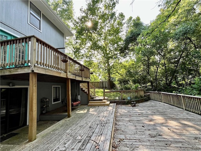2811 Chatelain Ct Unit A, Independence, MO 64057 - wooden terrace featuring stairs
