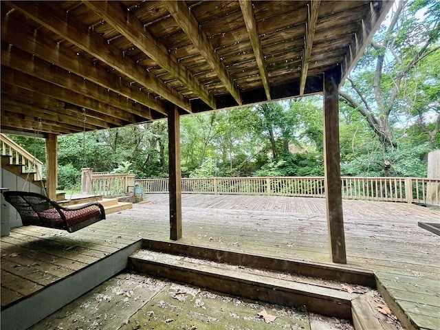 2811 Chatelain Ct Unit A, Independence, MO 64057 - wooden terrace with view of scattered trees