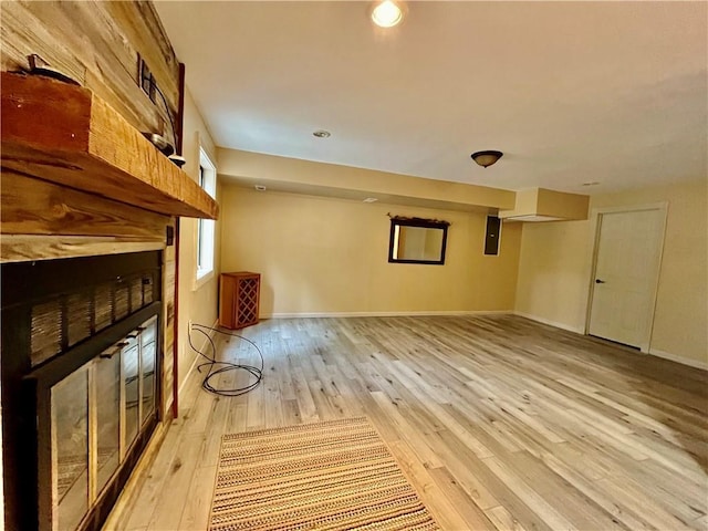 2811 Chatelain Ct Unit A, Independence, MO 64057 - unfurnished living room with light wood-style floors and recessed lighting