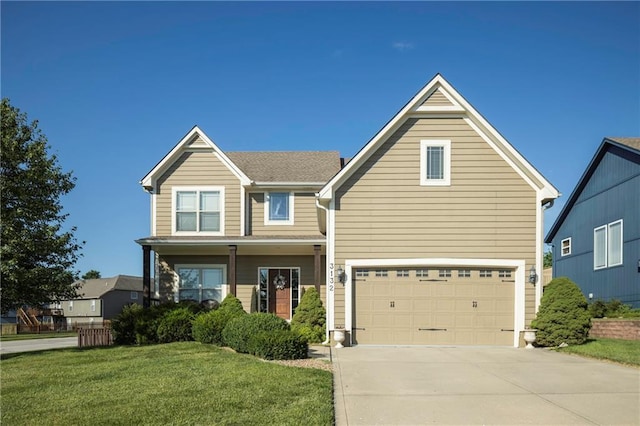 3132 SW Damon Ln, Lees Summit, MO 64082 - traditional-style house featuring driveway, an attached garage, and a front lawn