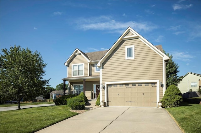 3132 SW Damon Ln, Lees Summit, MO 64082 - view of front of house featuring concrete driveway, a front lawn, and an attached garage