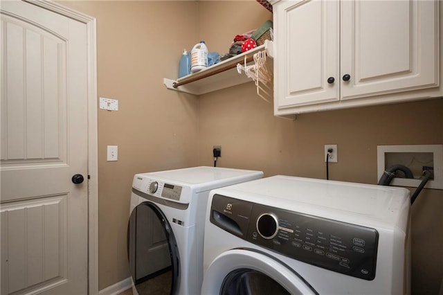 3132 SW Damon Ln, Lees Summit, MO 64082 - laundry room with cabinet space and washing machine and dryer