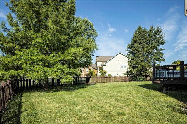 3132 SW Damon Ln, Lees Summit, MO 64082 - fenced backyard featuring a wooden deck