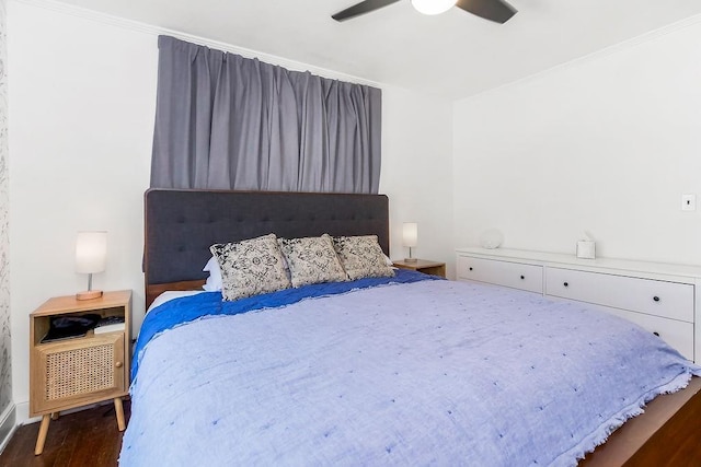 7101 Harrison St, Kansas City, MO 64131 - bedroom featuring wood finished floors and ceiling fan