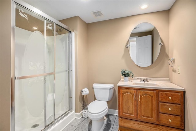 14622 S Garnett St, Olathe, KS 66062 - full bath featuring vanity, a shower stall, and tile patterned floors