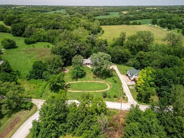 1490 216th St, Lathrop, MO 64465 - aerial overview of property's location with a forest