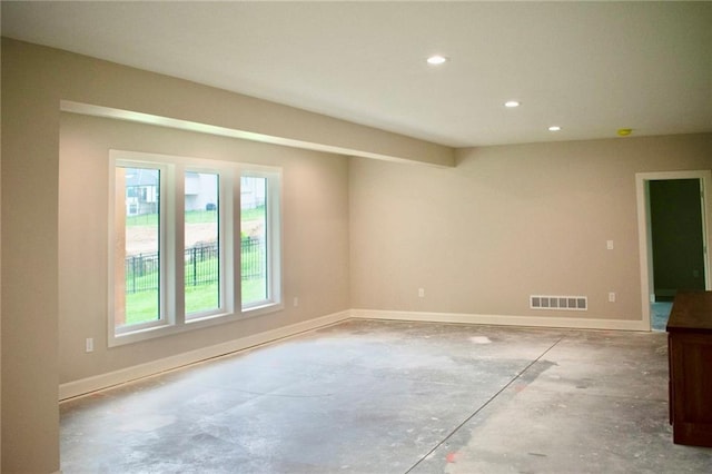 12820 N Arbor Way, Platte City, MO 64079 - unfurnished room with recessed lighting and concrete flooring