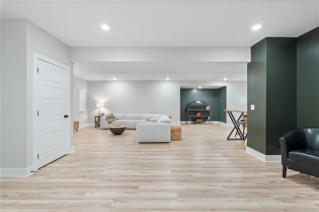 2768 SW 12th Ter, Lees Summit, MO 64081 - living area with light wood-style floors and recessed lighting