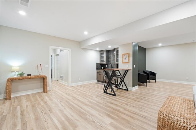 2768 SW 12th Ter, Lees Summit, MO 64081 - living room with light wood-style flooring and recessed lighting