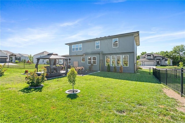 2768 SW 12th Ter, Lees Summit, MO 64081 - rear view of property with a gazebo and a fenced backyard