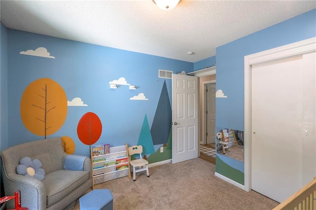 1921 SW 4th St, Lees Summit, MO 64081 - living area with carpet flooring and a textured ceiling