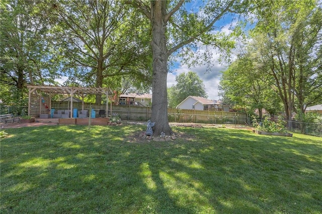 1921 SW 4th St, Lees Summit, MO 64081 - fenced backyard featuring a pergola