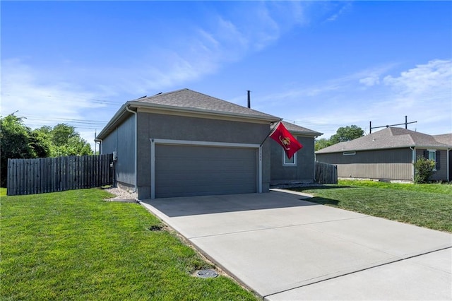 21904 Crystal Ave, Peculiar, MO 64078 - view of front of home with a garage, driveway, and stucco siding
