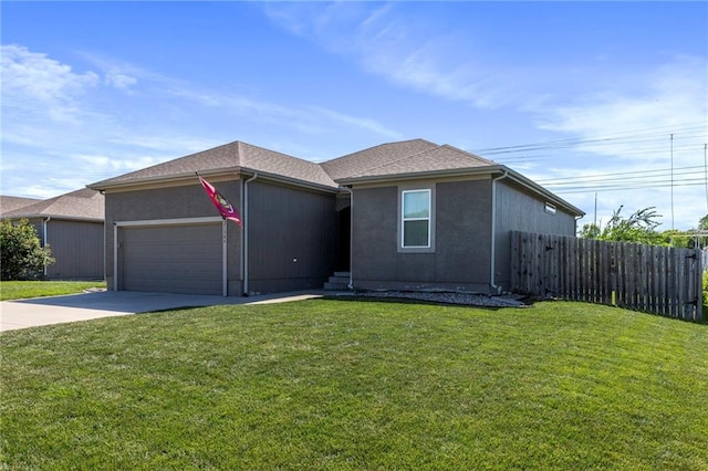 21904 Crystal Ave, Peculiar, MO 64078 - single story home with a garage, driveway, and stucco siding
