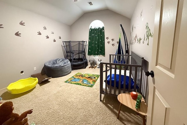 12748 Walker Ave, Kansas City, KS 66109 - bedroom with carpet and vaulted ceiling
