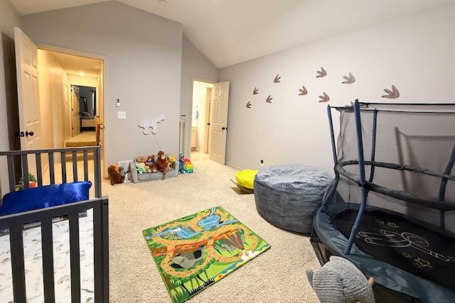 12748 Walker Ave, Kansas City, KS 66109 - carpeted bedroom with lofted ceiling