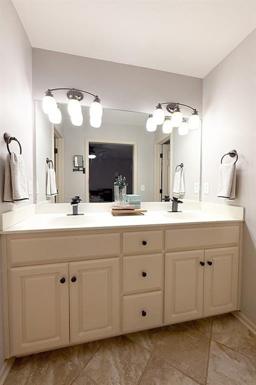 12748 Walker Ave, Kansas City, KS 66109 - full bath featuring double vanity and tile patterned flooring