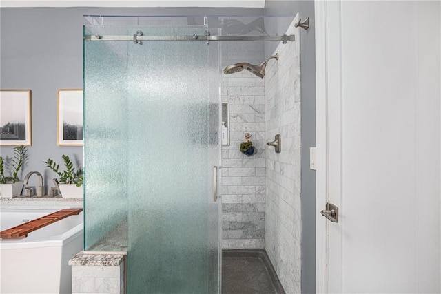 4140 W 131st Ter, Leawood, KS 66209 - bathroom featuring a stall shower and a sink