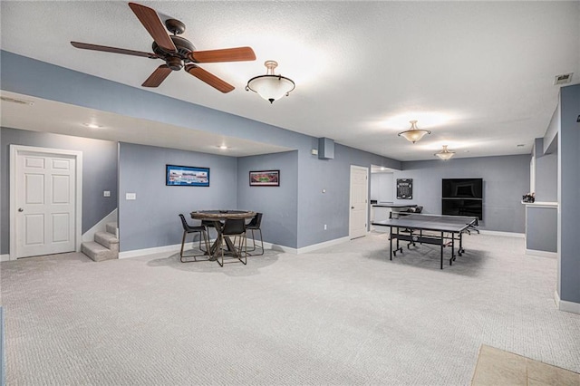 4140 W 131st Ter, Leawood, KS 66209 - game room with carpet flooring and a ceiling fan