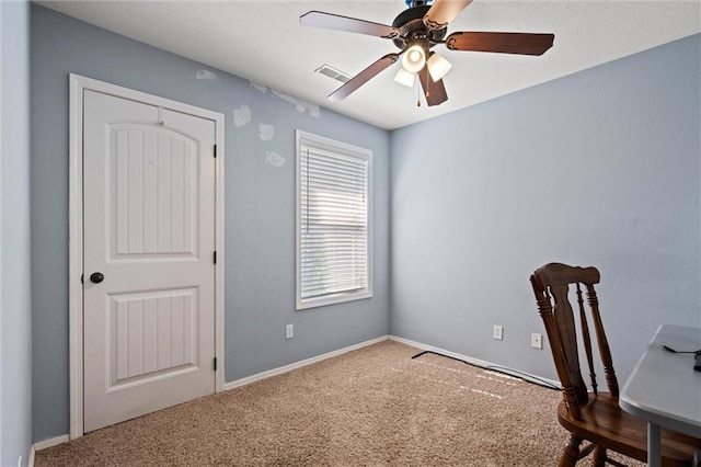 21506 Murlo Cir, Peculiar, MO 64078 - unfurnished office with carpet and ceiling fan