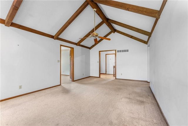 2117 Parker Ct, Blue Springs, MO 64015 - unfurnished living room featuring light colored carpet and a ceiling fan