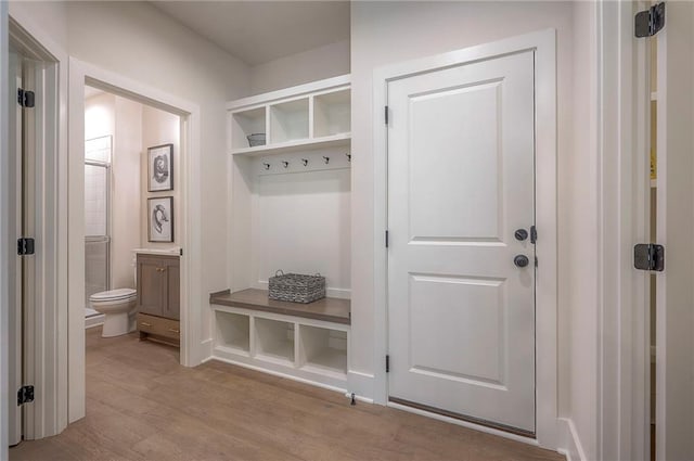 6753 Longview St, Shawnee, KS 66218 - mudroom with light wood-style floors