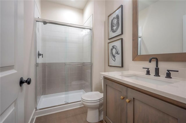 6753 Longview St, Shawnee, KS 66218 - bathroom featuring vanity and a shower stall