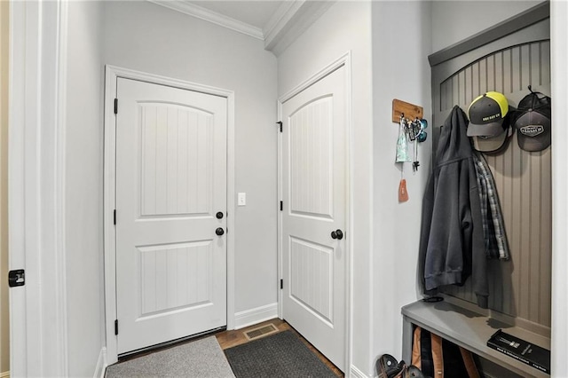 1016 SE Forest Ridge Ct, Blue Springs, MO 64014 - mudroom with crown molding and baseboards