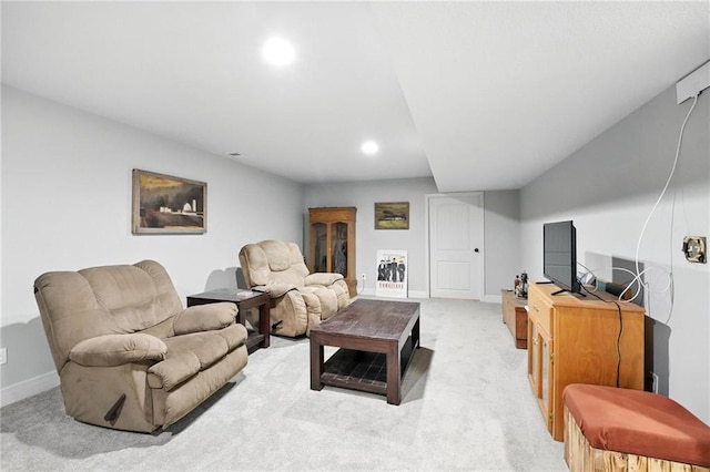 1016 SE Forest Ridge Ct, Blue Springs, MO 64014 - living area featuring recessed lighting and light colored carpet
