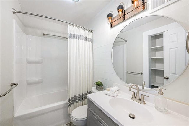 1806 E 125th St, Kansas City, MO 64146 - full bathroom featuring shower / tub combo and vanity
