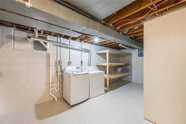 1806 E 125th St, Kansas City, MO 64146 - unfinished basement with washer and dryer